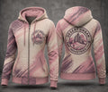 Desert Urban Industries Skyline Badge Zip-Up Hoodie — Desert Rose