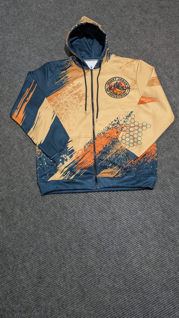 Desert Urban Industries Skyline Badge Zip-Up Hoodie