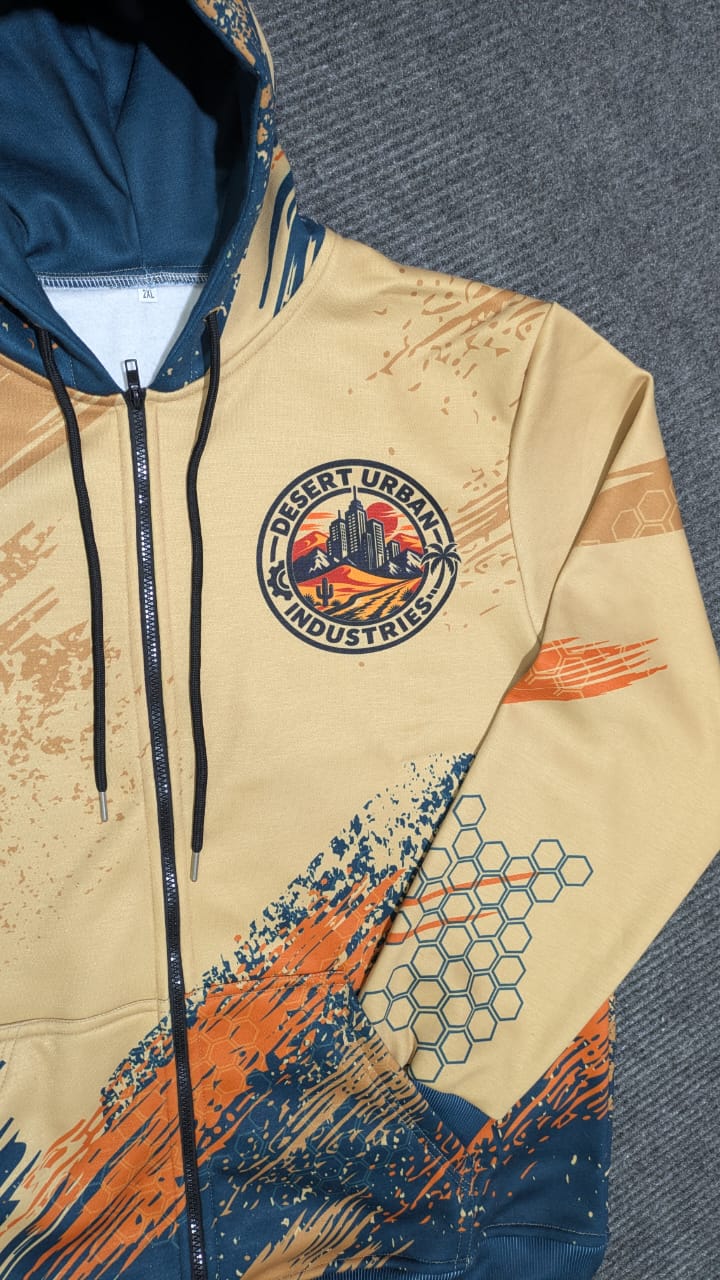Desert Urban Industries Skyline Badge Zip-Up Hoodie
